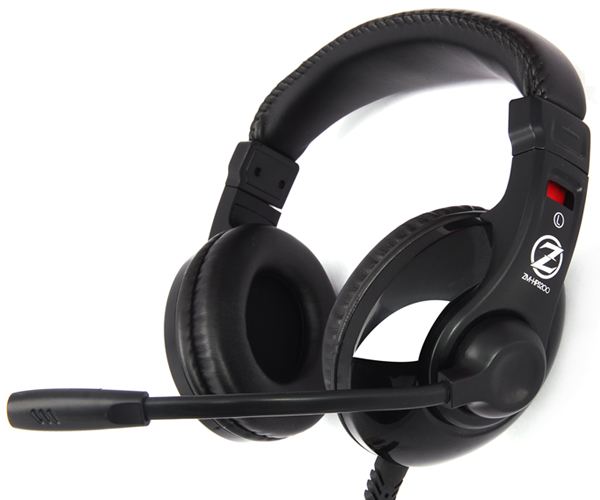 Наушники ZALMAN ZM-HPS200 (полноразмерные закрытые, с микрофоном, 2m, black)