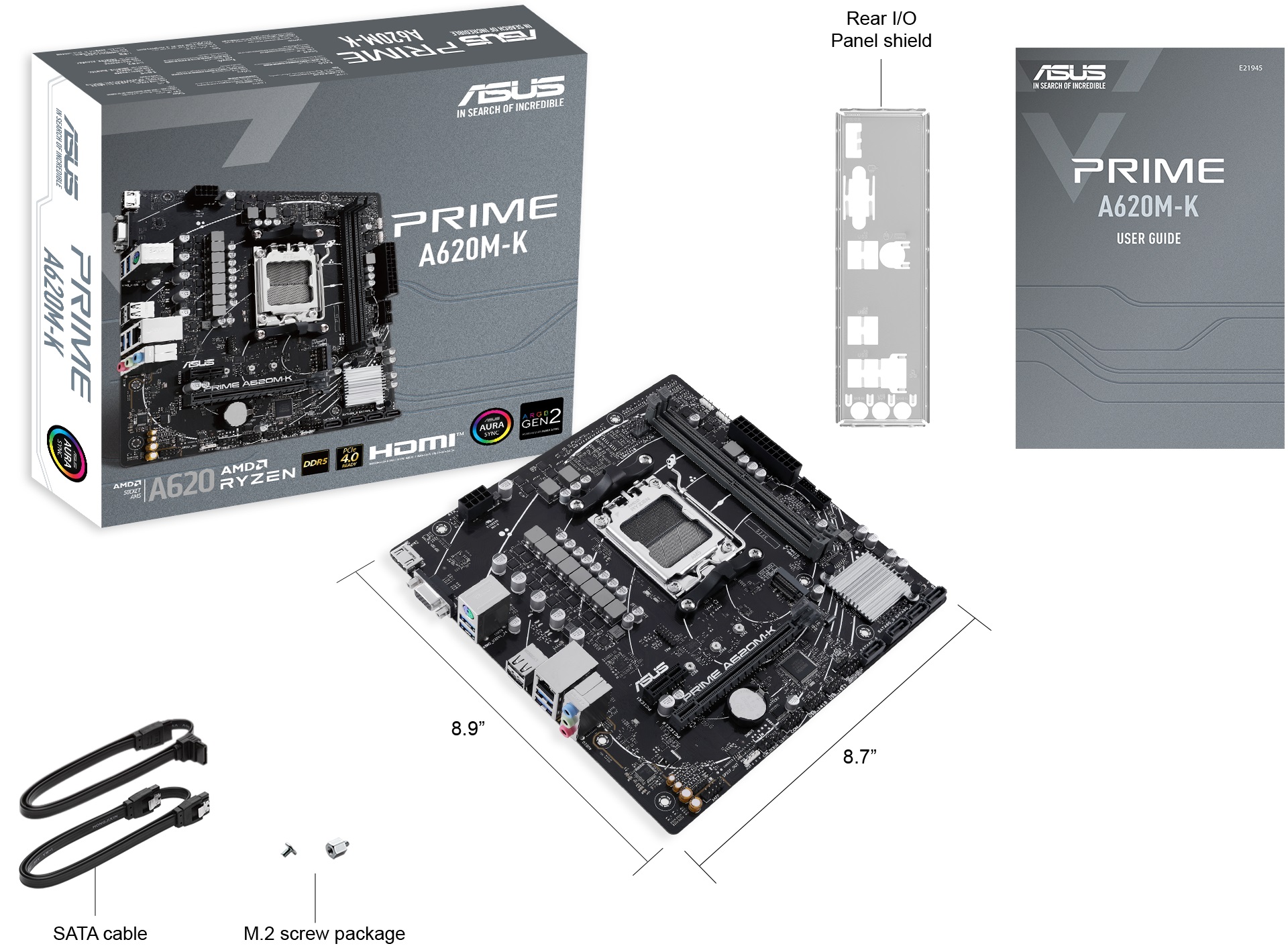 Материнская плата ASUS PRIME A620M-K (AM5, mATX) RTL