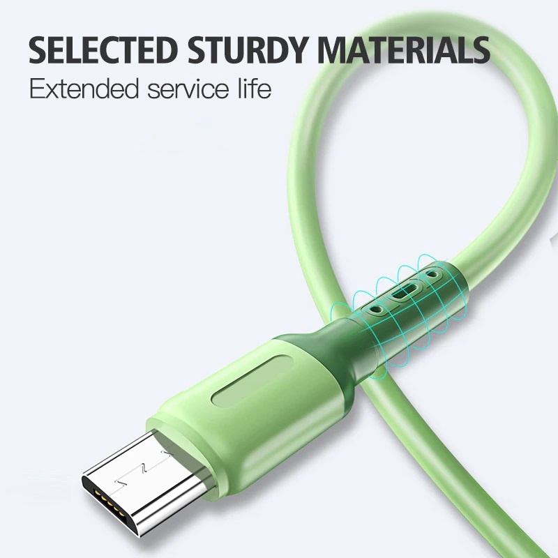 Кабель USB 2.0 Am - micro USB 1.0m (3A, быстрая зарядка, green)