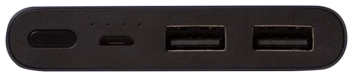 Внешний аккумулятор Xiaomi Mi Power Bank 2i (PLM09ZM, литий-полимерный, 10000mAh, 2*USB - 2.4A max, вход 2А, black)