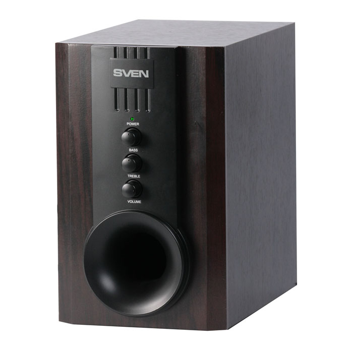 Колонки Sven SPS-821 (dark wood, 2x10W, subwoofer 20W, дерево)
