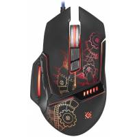 Мышь Defender Kill`em All GM-480L (USB, optical, 3200dpi, игровая, подсветка, промо-код "Crossout", 1.5m, black)