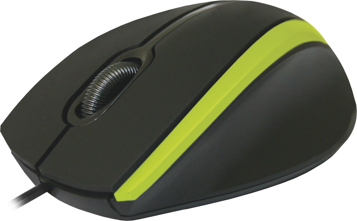 Мышь Defender MM-340 (USB, optical, 1000dpi, 1.35m, black-green)
