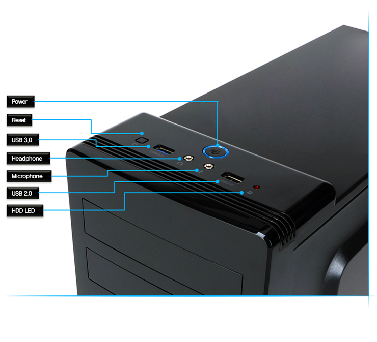 Корпус ZALMAN A1 (без БП, mATX, USB3.0, black)