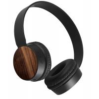 Гарнитура QUMO Woody (накладная закрытая, беспроводная, Bluetooth 3.0+EDR, с микрофоном, 180mAh, до 7 часов работы от батареи, регулируемая подсветка, black)