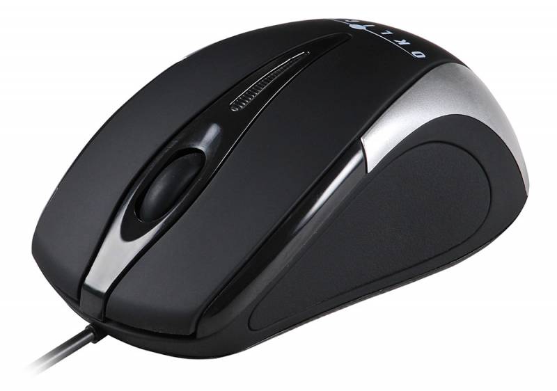 Мышь Oklick 235M (USB, optical, 800dpi, 1.5m, black-silver)