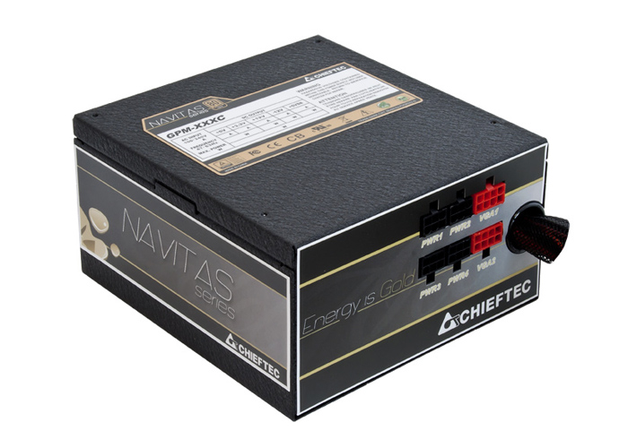 Блок питания Chieftec 1000W (GPM-1000C, 80+ Gold, 140mm, 20+4+8+4+4, 6xPCI-E 6+2pin, 10*SATA, 3*HDD, 1*FDD, Modular) RTL