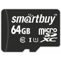 Карта памяти SDXCmicro Card 64Gb Smartbuy (Class 10, UHS-I, 60/25MB/s, без адаптера)