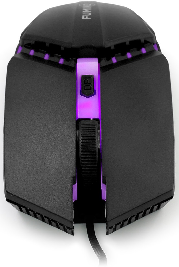 Мышь FUMIKO NIGHTHAWK FMW-12L-K (USB, optical, 1600dpi, RGB подсветка, игровая, 1.2m, black)