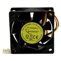 Вентилятор Gembird D6025SM-3 (60x60x25mm, sleeve, 4000rpm, 25dBa, 3pin, black) OEM