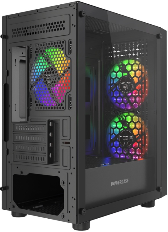 Корпус Powercase Mistral Micro EM20 (CMMEM20B-L3) (без БП, mATX, USB3.0, 3x FRGB Fan, black)