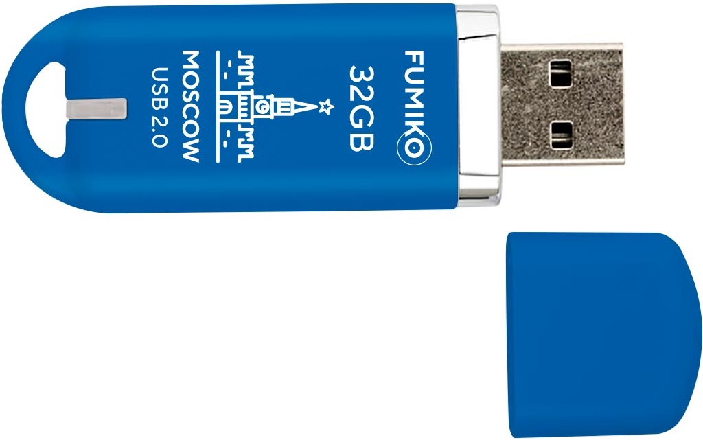 Флеш накопитель USB 2.0 32Gb FUMIKO MOSCOW (FMW-24, 30MB/s, blue)