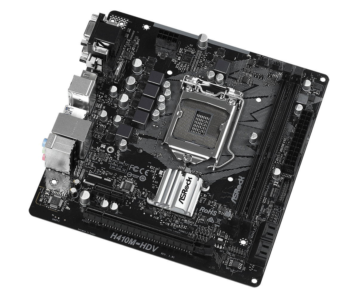 Материнская плата ASRock H410M-HDV (s1200, mATX) RTL