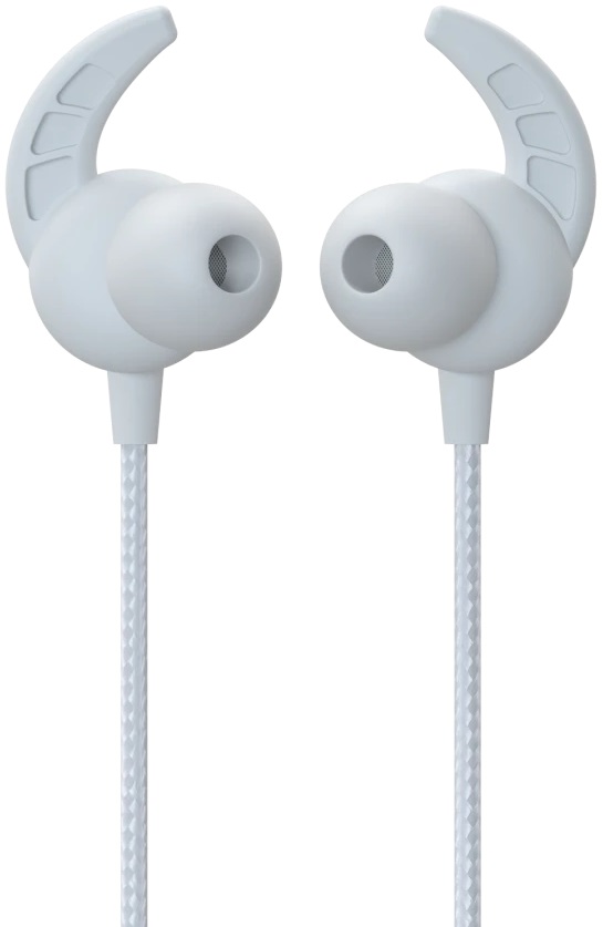 Гарнитура Elari BeatBand (затычки, беспроводная, Bluetooth 5.0, с микрофоном, до 10 часов работы от батареи, IPX4, white-silver)