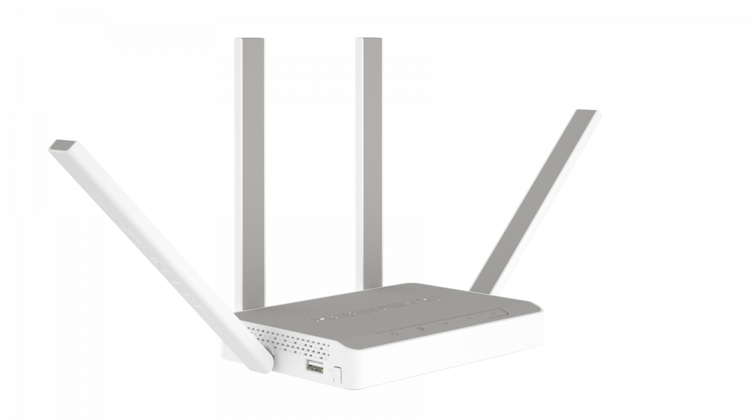 Роутер Keenetic Extra (KN-1711) (300/867Mbps, 2.4/5GHz, 4 ports, 100Mbps, 4 внешние несъёмные антенны 5dBi, USB, USB Printer/FTP Server/3G/4G/LTE, grey-white)