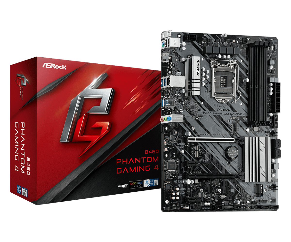 Материнская плата ASRock B460 PHANTOM GAMING 4 (s1200, ATX) RTL