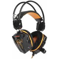 Наушники Smartbuy Rush Snake SBHG-1100 (полноразмерные закрытые, с микрофоном, регулятор, игровые, 2.2m, black-orange)