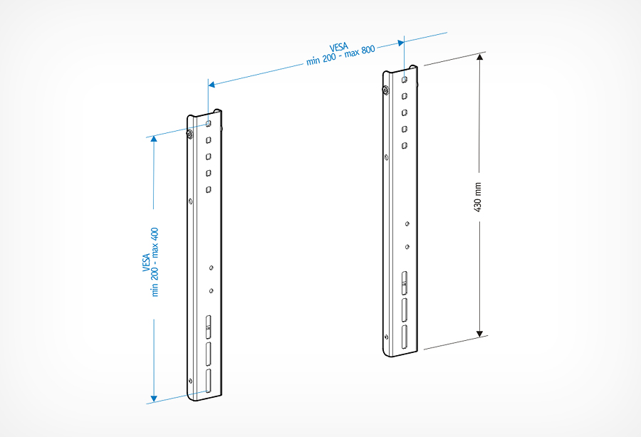 Настенный кронштейн для телевизоров и мониторов Holder PFS-4010 (37"-65", VESA 200x200-400x400/600x400/800x400, до 60кг, black)