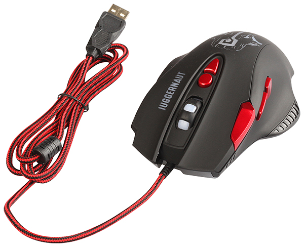 Мышь QUMO Juggernaut M84 (USB, optical, 6400dpi, игровая, подсветка, 1.5m, soft-touch, black)