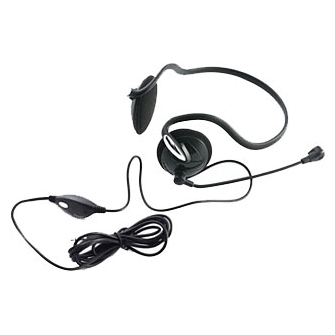 Гарнитура Gear Head AU2200BNR (открытые с затылочной дужкой, с микрофоном, регулятор, 1.8m, black)