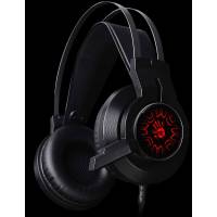 Наушники A4Tech Bloody J437 (полноразмерные закрытые, подключение по USB, с микрофоном, регулятор, игровые, виртуальный объёмный звук 7.1, 1.8m, подсветка, black)