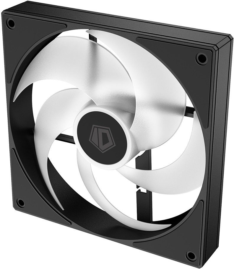 Вентилятор ID-Cooling AS-140-ARGB-K (140x140x25mm, Hydro, 300-1800rpm, <25dBa, 4pin, PWM, ARGB, black) RTL