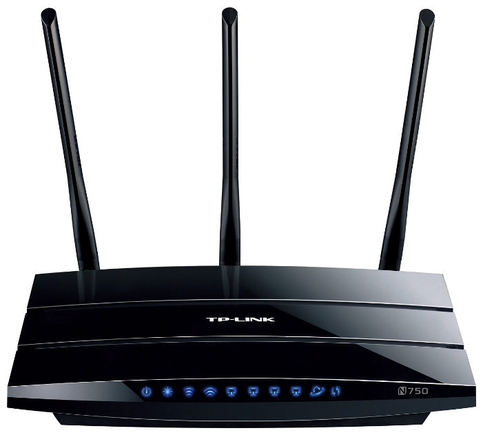 Роутер TP-LINK TL-WDR4300 (750Mbps, 2.4/5GHz, 4 ports, 1000Mbps, 3 съёмные антенны 3dBi, 2*USB, USB Printer/FTP Server, black)