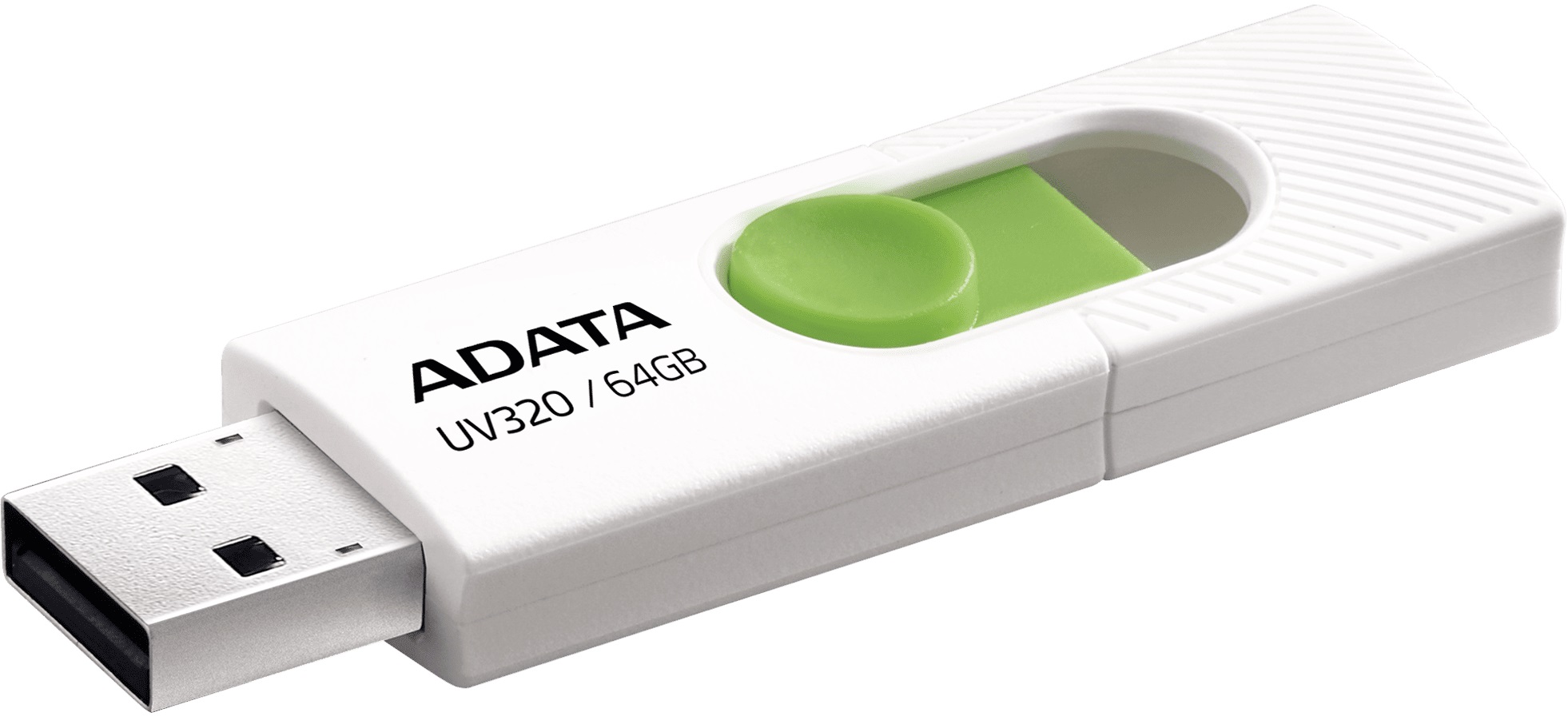 Флеш накопитель USB 3.2 64Gb ADATA UV320 (AUV320-64G-RWHGN, 100MB/s, white-green)