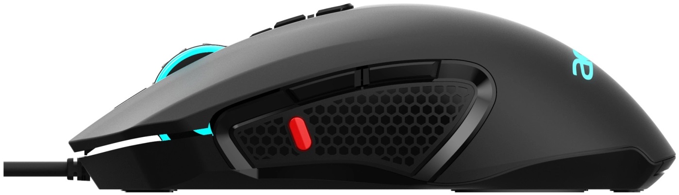 Мышь Acer OMW160 (USB, optical, 6400dpi, игровая, RGB подсветка, soft-touch, 1.8m, black)