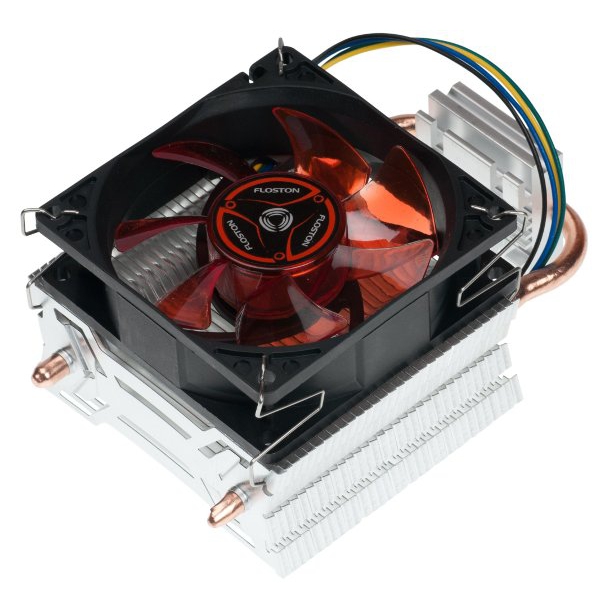 Вентилятор Floston FCU-1PS  (1156/1155/1150/775/AM3/FM1/FM2, Al, 80mm, PWM, 2400rpm, 25.5dBA, тепловая трубка, 90W) RTL