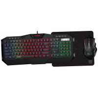 Набор клавиатура + мышь + коврик QUMO Dominator (black)