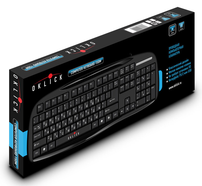 Клавиатура Oklick 150M (USB, black)