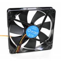 Вентилятор 5bites F14025B-3 (140x140x25mm, ball, 900rpm, 20dBa, 3pin, black) OEM