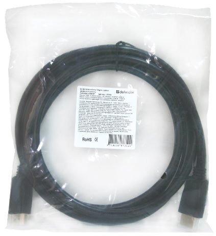 Кабель HDMI (m) - HDMI (m) 5.0m (HDMI-17, ver.1.4, с позолоченными контактами, black) Defender