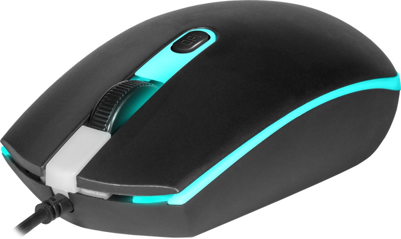 Мышь Defender Dot MB-986 (USB, optical, 1600dpi, подсветка, 1.8m, black)