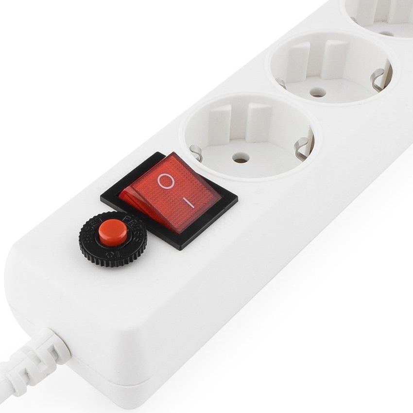Сетевой фильтр Гарнизон (ECL-5-W-1.4, 5 розеток, 1.4 метра, 10A, white) OEM