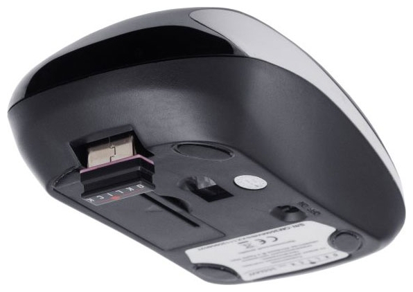 Мышь беспроводная Oklick 355MW (optical, 1000dpi, AA, black-silver)