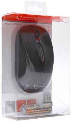 Мышь беспроводная Gembird MUSW-325 (optical, 1000dpi, AA, black)