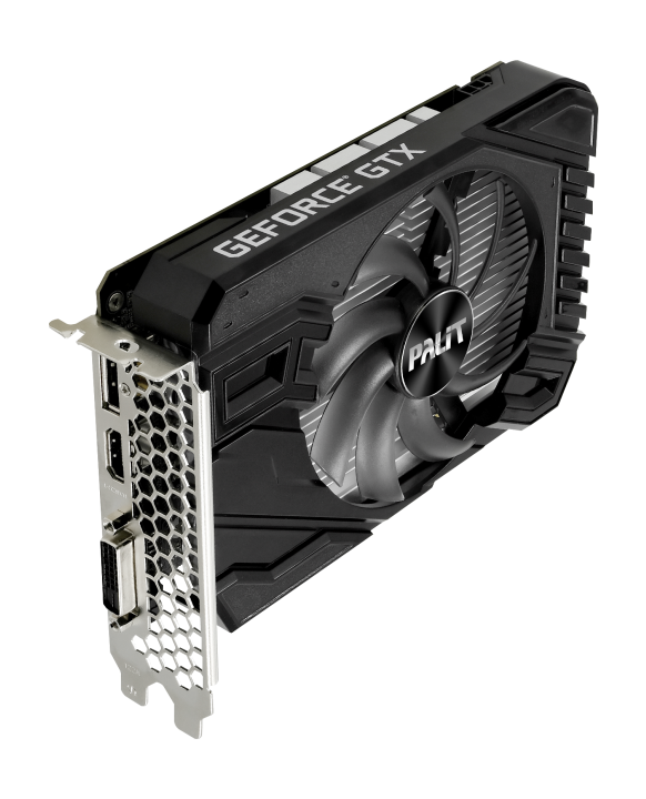 Видеокарта Palit GF GTX1650 STORMX OC 4Gb (128bit, GDDR6, DVI+HDMI+DP) RTL