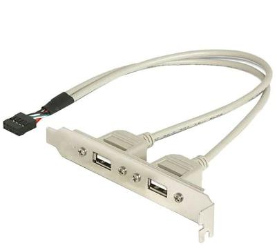 Планка портов 2*USB2.0 на заднюю панель корпуса (CCUSBRECEPTACLE, 25cm) Cablexpert