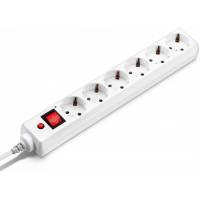 Сетевой фильтр Buro (600SH-16-3-W, 6 розеток, 3 метра, 16A, white) RTL