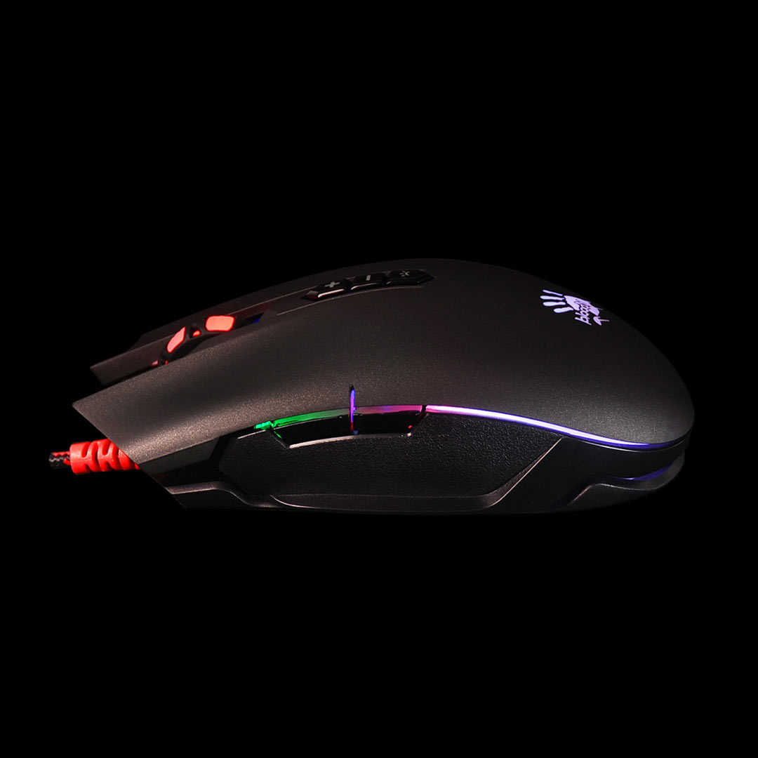Мышь A4Tech Bloody P80 Pro (USB, optical, 16000dpi, игровая, RGB подсветка, stone black)