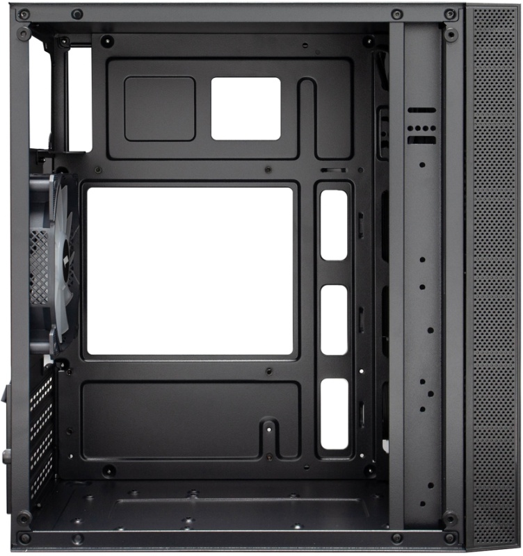Корпус 1STPLAYER FIREBASE X1 (X1-BK-3F1) (без БП, mATX, USB3.0, 3x rainbow LED Fan, black)