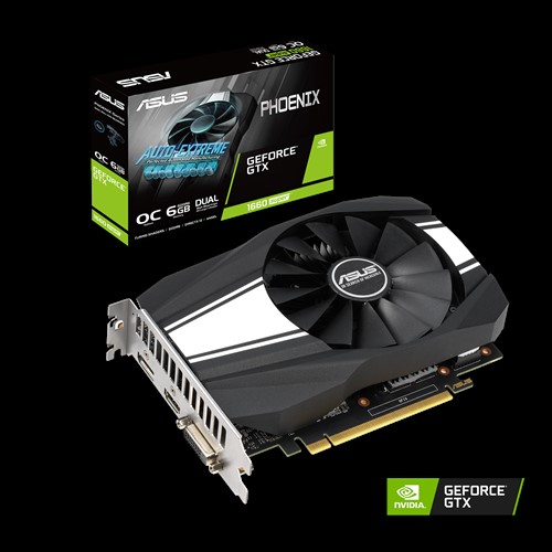 Видеокарта ASUS GF GTX1660 Super 6Gb (PH-GTX1660S-O6G, 192bit, GDDR6, HDMI+DVI+DP) RTL