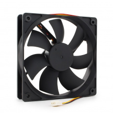 Вентилятор Gembird FANCASE3 (120x120x25mm, sleeve, 2000rpm, 36dBa, 3pin, black) OEM