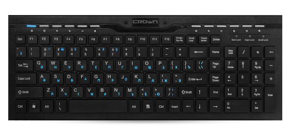 Клавиатура Crown CMK-201 (USB, мультимедийная, black)
