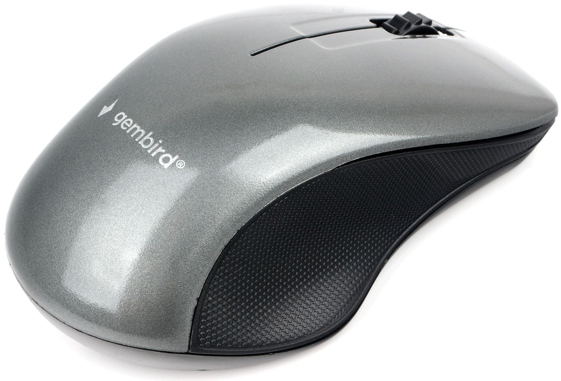 Мышь беспроводная Gembird MUSW-375 (optical, 1000dpi, 2xAAA, black-grey)