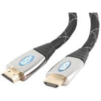 Кабель HDMIm-HDMIm 4.5m (CCP-HDMI-15, ver.1.3, с позолоченными контактами, тканевая оплётка, экранированный, пакет, black) Gembird