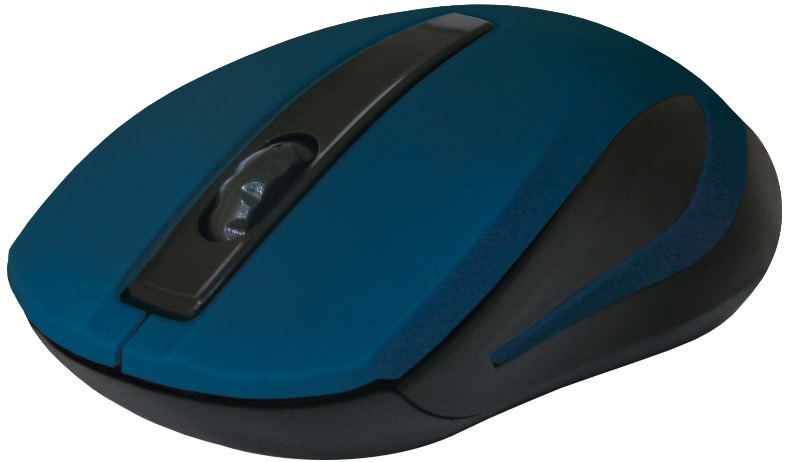 Мышь беспроводная Defender #1 MM-605 (optical, 1200dpi, 2xAAA, black-blue)