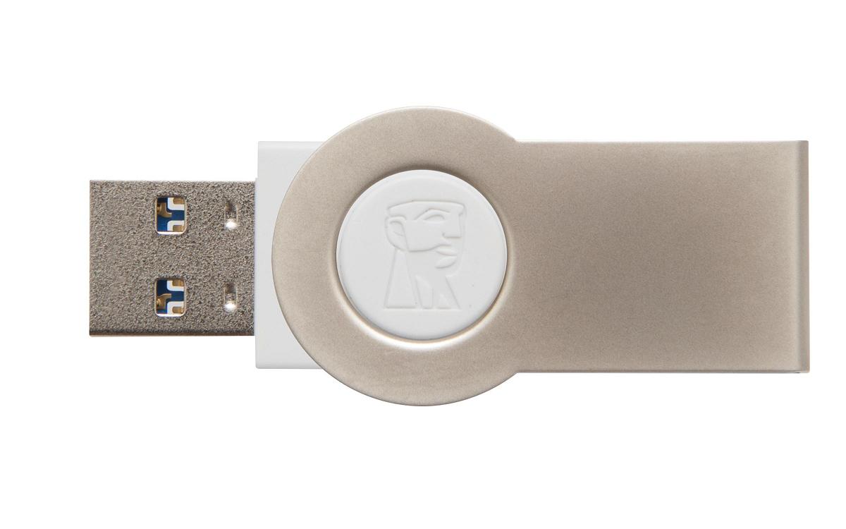 Флеш накопитель USB 3.0 128Gb Kingston DT101 G3 (DT101G3/128GB, white)